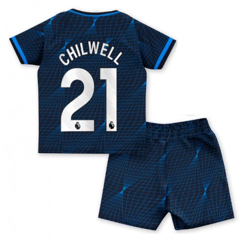Dětský Fotbalový dres Chelsea Ben Chilwell #21 2023-24 Venkovní Krátký Rukáv (+ trenýrky)